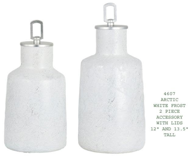 Canister Set w/Lid - Artic White Frost
