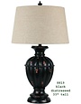 Black Distressed Nail Head Lamp