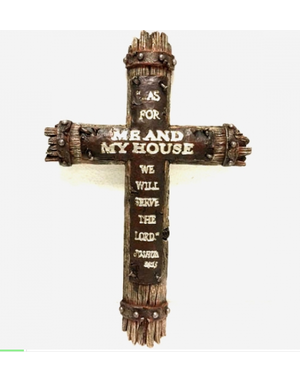 Round Metal Cross Sign