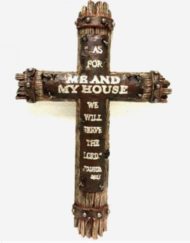 Round Metal Cross Sign