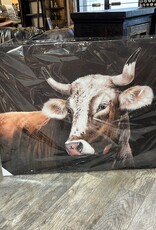 Cow on Black Canvas