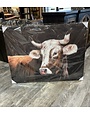 Cow on Black Canvas
