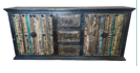 84" Into the Woods Console - Black/Cascara
