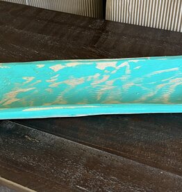 Wooden Bowl - Turquoise