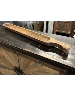 Long Wooden Bowl w/Handle