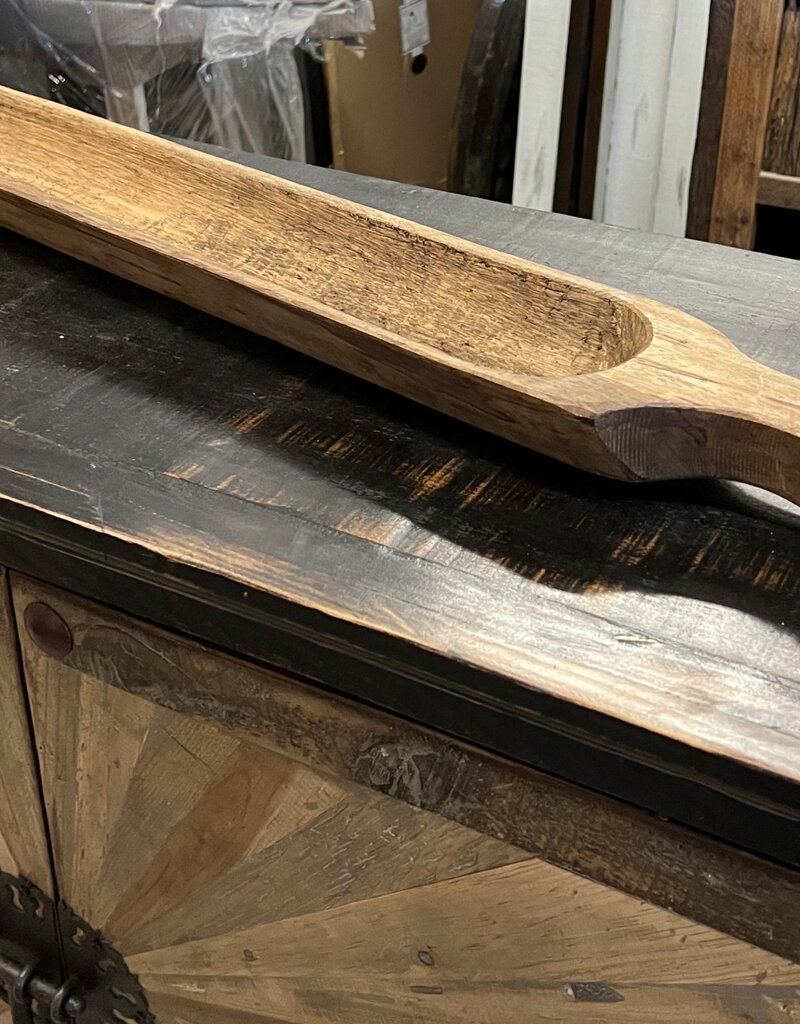 Long Wooden Bowl w/Handle