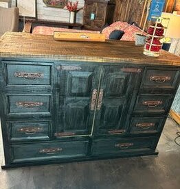 Mansion 8 Drawer/2 Door Dresser - Black