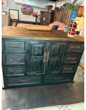 Mansion 8 Drawer/2 Door Dresser - Black