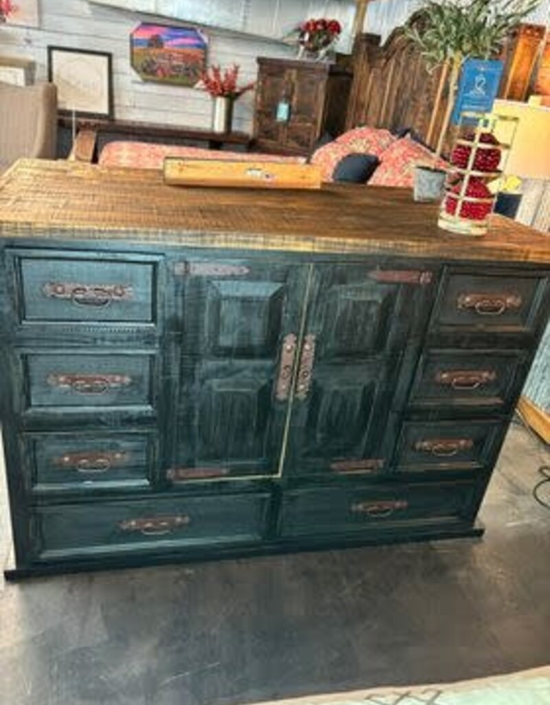 Mansion 8 Drawer/2 Door Dresser - Black