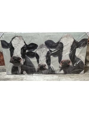 Triple Cow Canvas