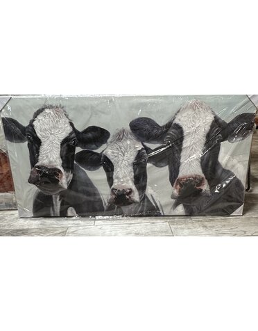 Triple Cow Canvas