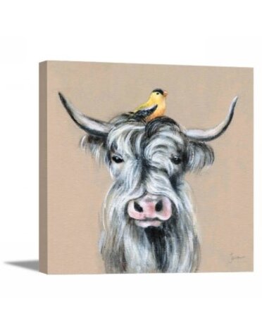 Playful Nature Canvas - Highland  15x15