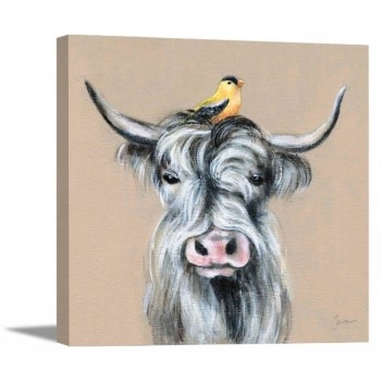 Playful Nature Canvas - Highland  15x15