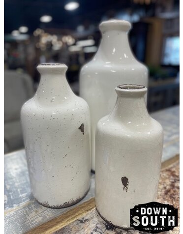 White Ceramic Jug - Set of 3