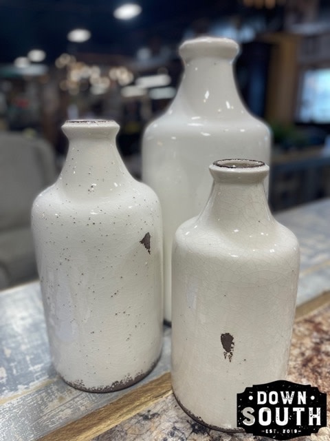 White Ceramic Jug - Set of 3