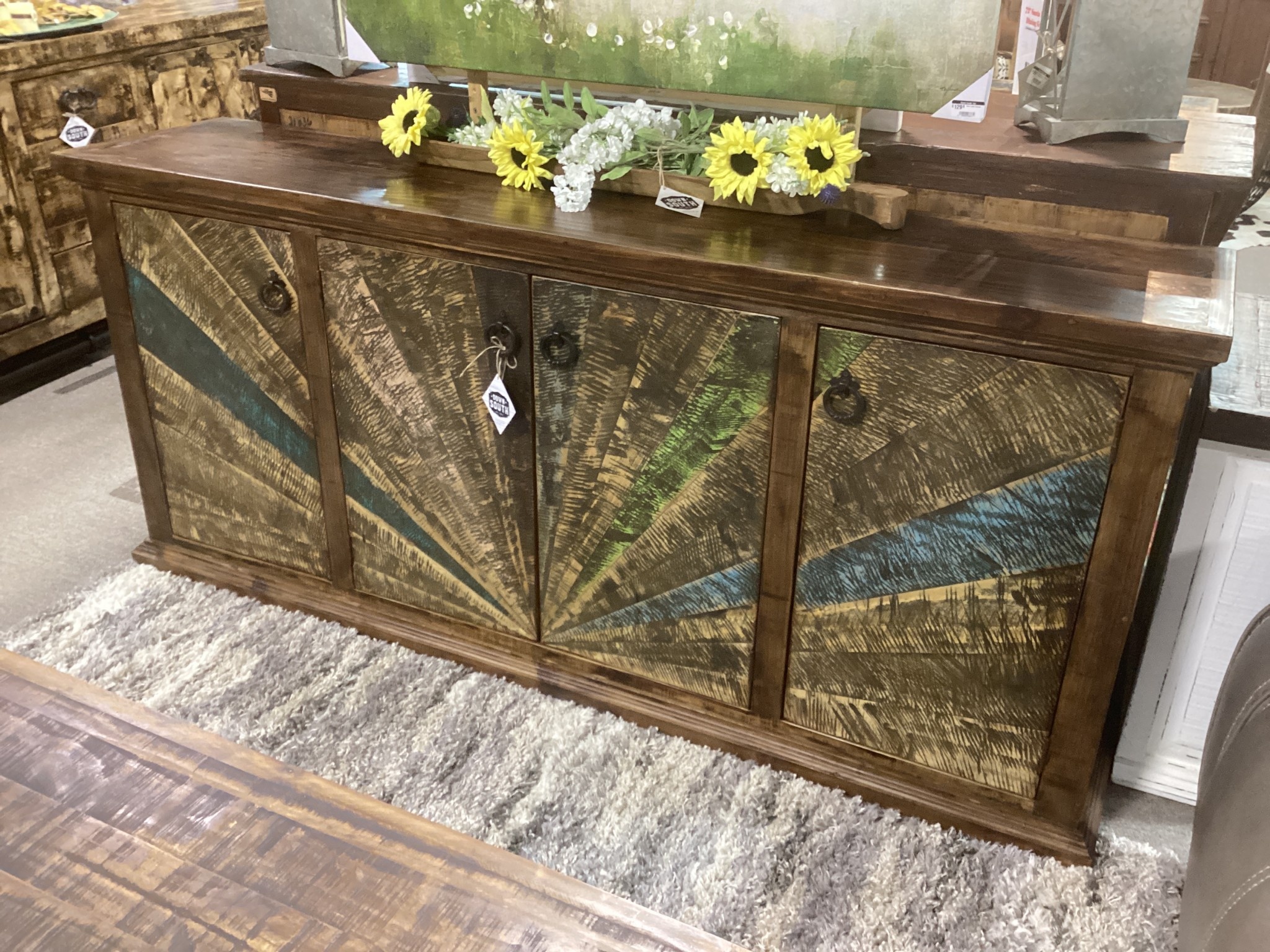 80" Xenia Console - Old Wood/Cascara