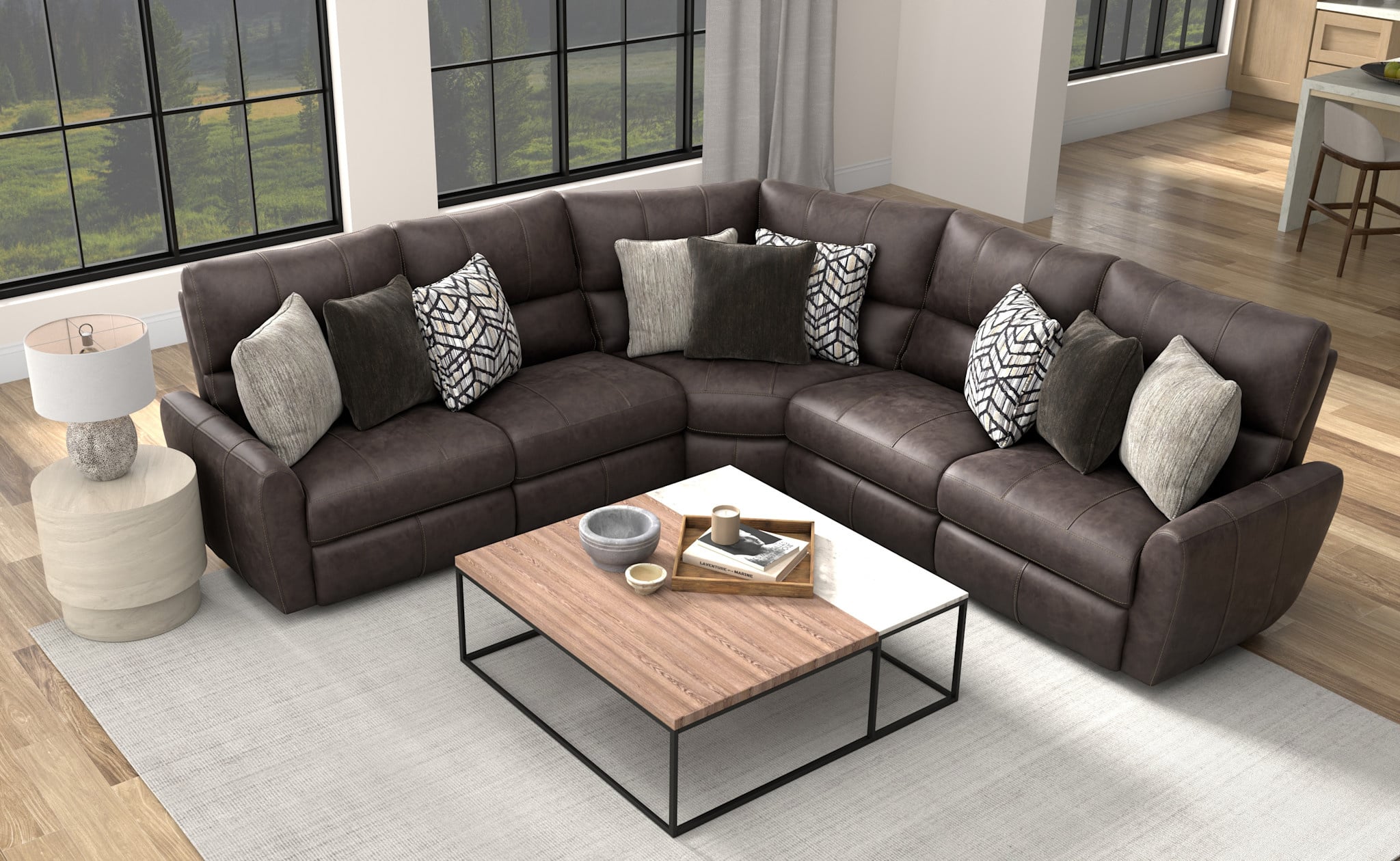 Royster Power Reclining Sectional - Sable
