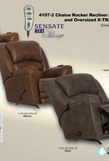 Jackson Furniture Hayden Rocker/Recliner w/Heat & Massage EXTENDED OTTOMON - Auburn