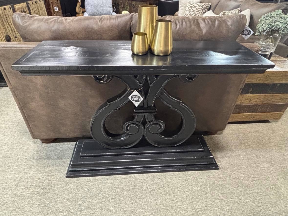 Harp Entryway - Distressed Black