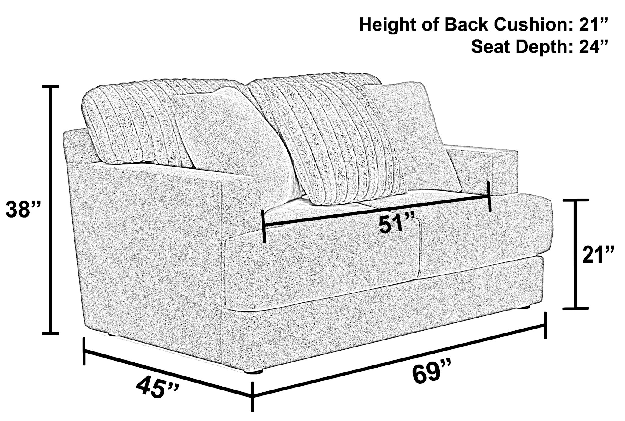 Eagan Loveseat - Chocolate