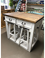 Farmhouse Kitchen Island - White