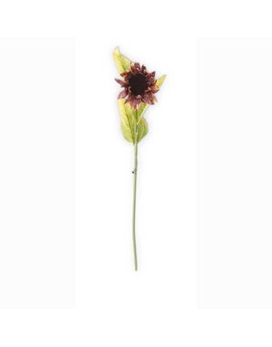 21 Inch Burgundy Real Touch Sunflower Stem 21"L