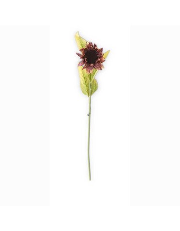 21 Inch Burgundy Real Touch Sunflower Stem 21"L