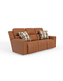Arezzo Leather Zero Gravity Power Reclining Ext Ottoman Sofa - Whiskey