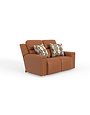Arezzo Leather Zero Gravity Power Reclining Ext Ottoman Loveseat - Whiskey