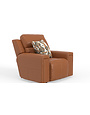 Arezzo Leather Zero Gravity Power Recliner Ext Ottoman - Whiskey