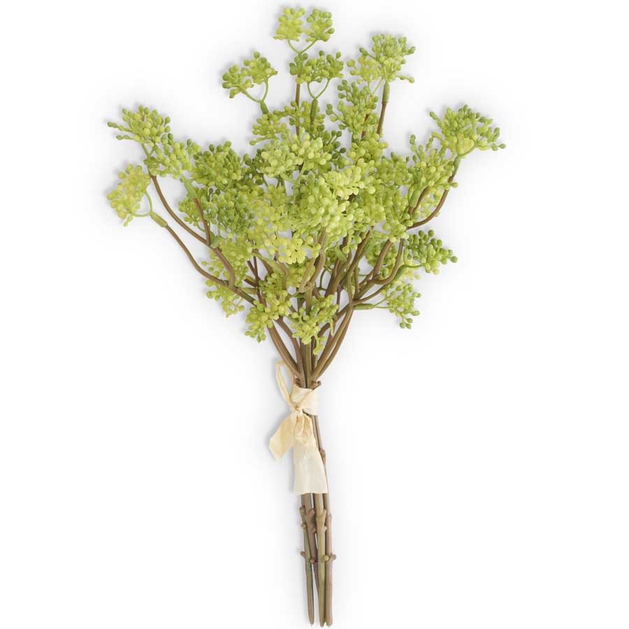 13.5 Inch Green Flower Bush