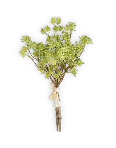 13.5 Inch Green Flower Bush