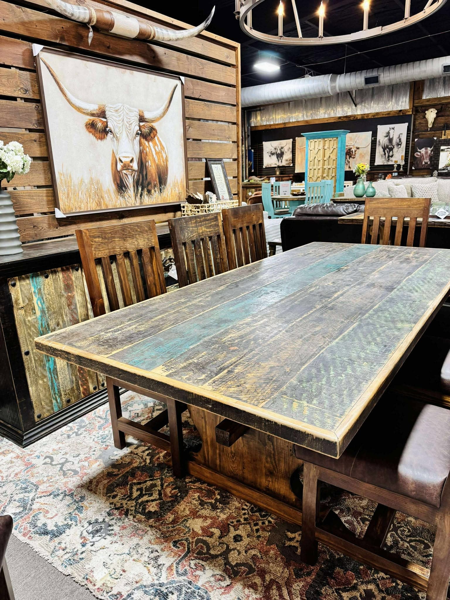 96" Mesa Linda Dining Table - Old Wood/Cascara