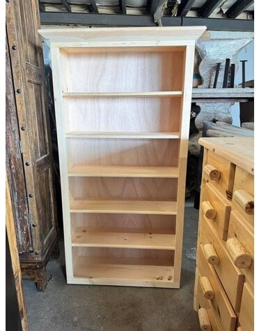 36" Colonial Bookcase - Unfinished