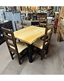 4' Log Harvest Dining Table - Walnut/Natural