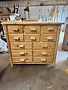 Rustic Log 12 Drawer Mirrored Dresser - Natural