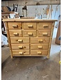 Rustic Log 12 Drawer Mirrored Dresser - Natural