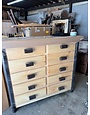 Rustic Log 10 Drawer Dresser - Natural/Walnut