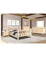 Rustic Queen Log Bed - Natural