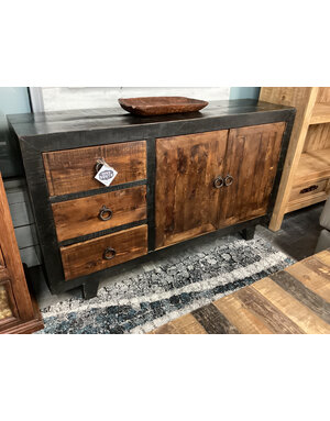 61" Classic Console - Black/Old Wood
