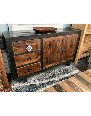 61" Classic Console - Black/Old Wood