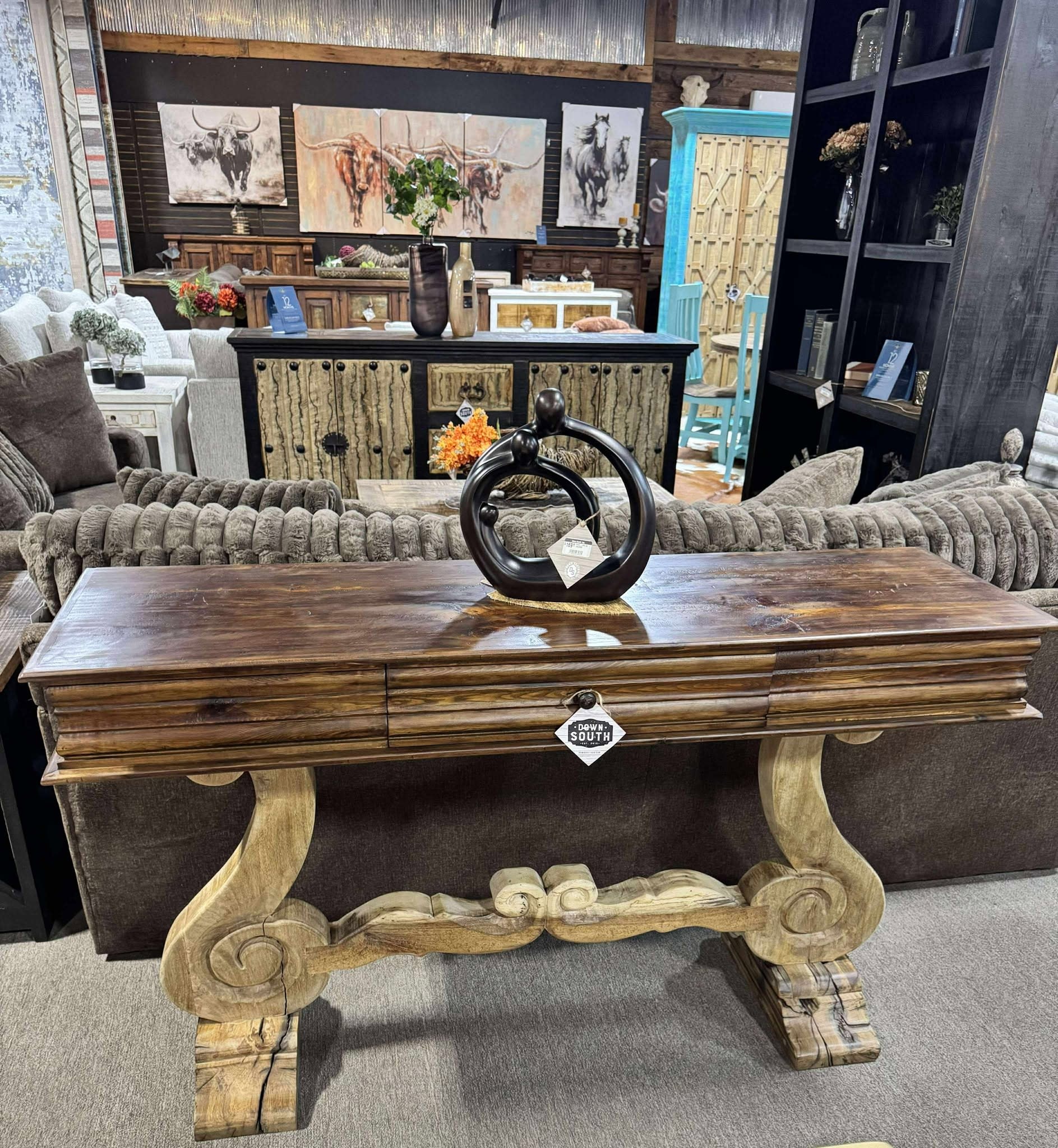 Sisne 1 Drawer Sofa Table - Cascara