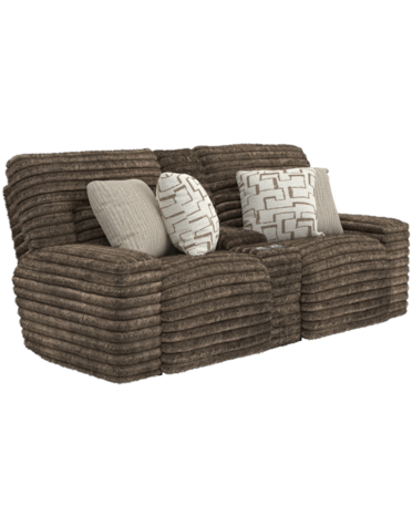 Lynx Power Reclining Zero Gravity Loveseat w/Console - Mocha