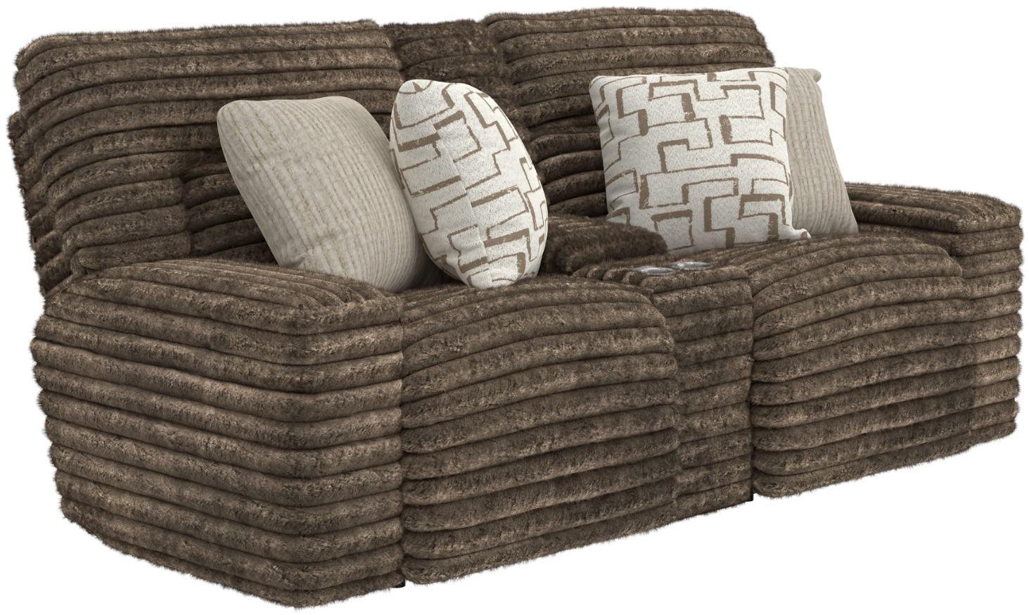 Lynx Power Reclining Zero Gravity Loveseat w/Console - Mocha