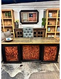 El Maestro 6 Drawer Desk - Black/Red Oxidize