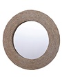 36" White Washed Rope Round Mirror