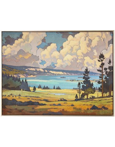 Flathead Lake Framed Canvas (40" x 30")