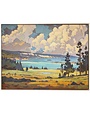 Flathead Lake Framed Canvas (40" x 30")