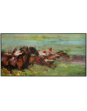 Horse Races Framed Art (49"x 25")