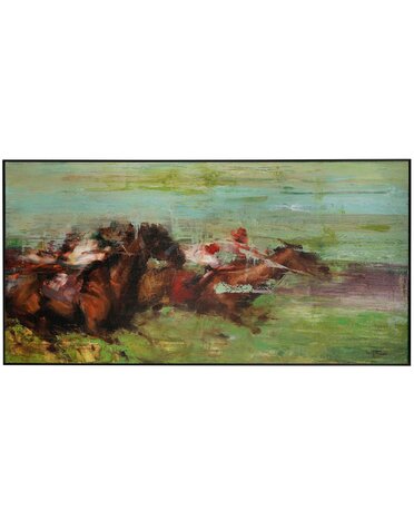 Horse Races Framed Art (49"x 25")